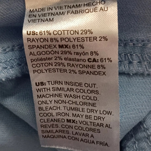 CHICO'S LIGHT BLUE PULL ON JEGGING SLIM LEG ANKLE SIZE 4T - Picture 8 of 8